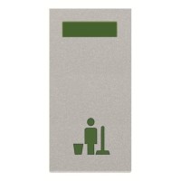 2CLA218050N1301 Светосигнализатор с LED лампой, Уборка номера, 1-модульный, серия Zenit, цвет серебристый