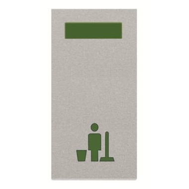 2CLA218050N1301 Светосигнализатор с LED лампой, Уборка номера, 1-модульный, серия Zenit, цвет серебристый