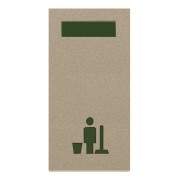 2CLA218050N1901 Светосигнализатор с LED лампой, Уборка номера, 1-модульный, серия Zenit, цвет шампань