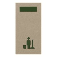 2CLA218050N1901 Светосигнализатор с LED лампой, Уборка номера, 1-модульный, серия Zenit, цвет шампань