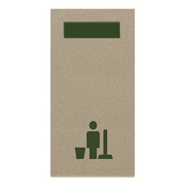 2CLA218050N1901 Светосигнализатор с LED лампой, Уборка номера, 1-модульный, серия Zenit, цвет шампань