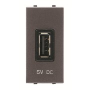 2CLA218500N1801 Механизм USB зарядного устройства, 1М, 750 мА, серия Zenit, цвет антрацит