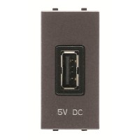 2CLA218500N1801 Механизм USB зарядного устройства, 1М, 750 мА, серия Zenit, цвет антрацит