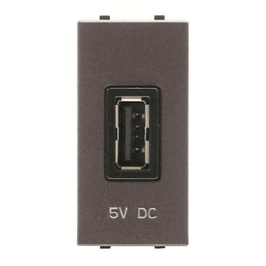 2CLA218500N1801 Механизм USB зарядного устройства, 1М, 750 мА, серия Zenit, цвет антрацит