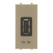 2CLA218500N1901 Механизм USB зарядного устройства, 1М, 750 мА, серия Zenit, цвет шампань