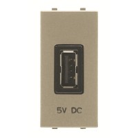 2CLA218500N1901 Механизм USB зарядного устройства, 1М, 750 мА, серия Zenit, цвет шампань