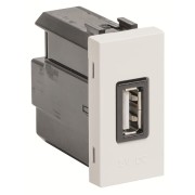 2CLA218520N1101 Механизм USB зарядного устройства, 1М, 2000 мА, 5В, серия Zenit, цвет альпийский белый