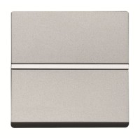 2CLA220470N1301 Механизм 1-клавишной кнопки с нормально-открытым контактом с клавишей без символа, 2-модульный, серия Zenit, цвет серебристый