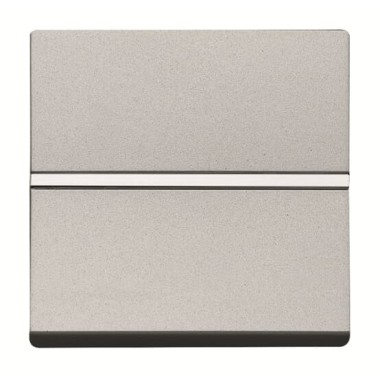 2CLA220470N1301 Механизм 1-клавишной кнопки с нормально-открытым контактом с клавишей без символа, 2-модульный, серия Zenit, цвет серебристый