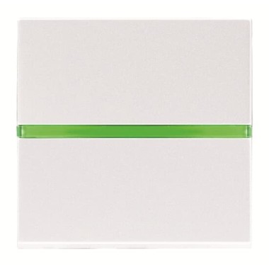 2CLA220250N1101 Механизм 1-клавишного переключателя с клавишей с контрольной подсветкой, 2-модульный, серия Zenit, цвет альпийский белый