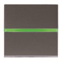 2CLA220250N1801 Механизм 1-клавишного переключателя с клавишей с контрольной подсветкой, 2-модульный, серия Zenit, цвет антрацит