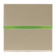 2CLA220150N1901 Механизм 1-клавишного 1-полюсного выключателя с клавишей с контрольной подсветкой, 2-модульный, серия Zenit, цвет шампань