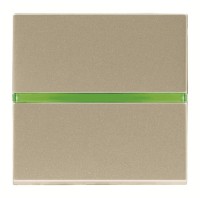 2CLA220250N1901 Механизм 1-клавишного переключателя с клавишей с контрольной подсветкой, 2-модульный, серия Zenit, цвет шампань