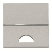 2CLA220190N1301 Клавиша 1-клавишного 2-модульного выключателя/переключателя/кнопки с окном для шильдика с символом, серия Zenit, цвет серебристый