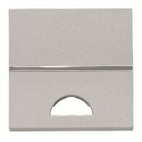 2CLA220190N1301 Клавиша 1-клавишного 2-модульного выключателя/переключателя/кнопки с окном для шильдика с символом, серия Zenit, цвет серебристый