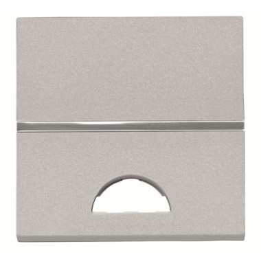 2CLA220190N1301 Клавиша 1-клавишного 2-модульного выключателя/переключателя/кнопки с окном для шильдика с символом, серия Zenit, цвет серебристый