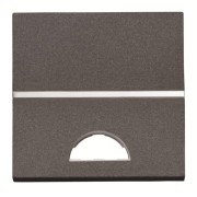 2CLA220190N1801 Клавиша 1-клавишного 2-модульного выключателя/переключателя/кнопки с окном для шильдика с символом, серия Zenit, цвет антрацит