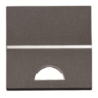 2CLA220190N1801 Клавиша 1-клавишного 2-модульного выключателя/переключателя/кнопки с окном для шильдика с символом, серия Zenit, цвет антрацит