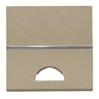 2CLA220190N1901 Клавиша 1-клавишного 2-модульного выключателя/переключателя/кнопки с окном для шильдика с символом, серия Zenit, цвет шампань