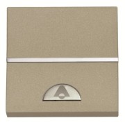 2CLA220400N1901 Механизм 1-клавишной кнопки с клавишей и символом ЗВОНОК, 2-модульный, серия Zenit, цвет шампань