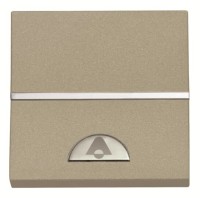 2CLA220400N1901 Механизм 1-клавишной кнопки с клавишей и символом ЗВОНОК, 2-модульный, серия Zenit, цвет шампань