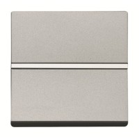 2CLA220460N1301 Механизм 1-клавишной кнопки с нормально-закрытым контактом с клавишей без символа, 2-модульный, серия Zenit, цвет серебристый