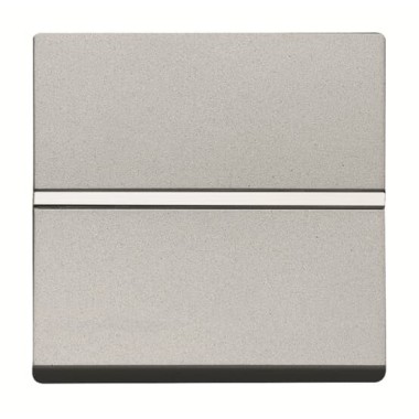 2CLA220460N1301 Механизм 1-клавишной кнопки с нормально-закрытым контактом с клавишей без символа, 2-модульный, серия Zenit, цвет серебристый