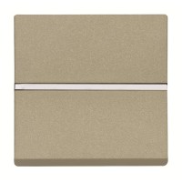 2CLA220460N1901 Механизм 1-клавишной кнопки с нормально-закрытым контактом с клавишей без символа, 2-модульный, серия Zenit, цвет шампань