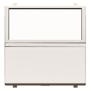 2CLA220480N1101 Механизм 1-клавишной кнопки с нормально-открытым контактом с клавишей с полем для надписи, 2-модульный, серия Zenit, цвет альпийский белый