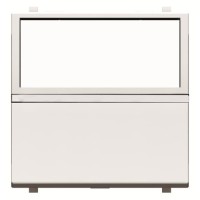 2CLA220480N1101 Механизм 1-клавишной кнопки с нормально-открытым контактом с клавишей с полем для надписи, 2-модульный, серия Zenit, цвет альпийский белый