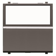 2CLA220480N1801 Механизм 1-клавишной кнопки с нормально-открытым контактом с клавишей с полем для надписи, 2-модульный, серия Zenit, цвет антрацит