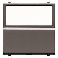 2CLA220480N1801 Механизм 1-клавишной кнопки с нормально-открытым контактом с клавишей с полем для надписи, 2-модульный, серия Zenit, цвет антрацит