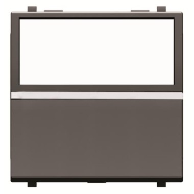 2CLA220480N1801 Механизм 1-клавишной кнопки с нормально-открытым контактом с клавишей с полем для надписи, 2-модульный, серия Zenit, цвет антрацит