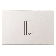 2CLA221410N1101 Механизм карточного (54 мм) выключателя с накладкой, 2-модульный, серия Zenit, цвет альпийский белый