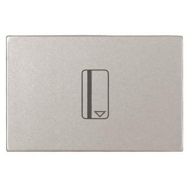 2CLA221450N1301 Механизм карточного (54 мм) выключателя с задержкой отключения (5 - 90 сек), с накладкой, 2-модульный, серия Zenit, цвет серебристый