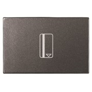 2CLA221410N1801 Механизм карточного (54 мм) выключателя с накладкой, 2-модульный, серия Zenit, цвет антрацит