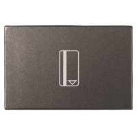 2CLA221410N1801 Механизм карточного (54 мм) выключателя с накладкой, 2-модульный, серия Zenit, цвет антрацит