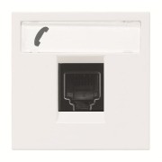 2CLA221760N1101 Розетка телекоммуникационная на 6 контактов, 2-модульная, тип RJ12, серия Zenit, цвет альпийский белый