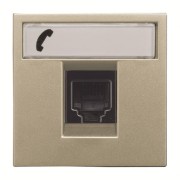 2CLA221760N1901 Розетка телекоммуникационная на 6 контактов, 2-модульная, тип RJ12, серия Zenit, цвет шампань