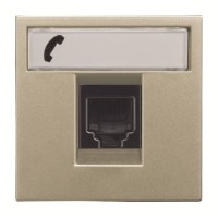 2CLA221760N1901 Розетка телекоммуникационная на 6 контактов, 2-модульная, тип RJ12, серия Zenit, цвет шампань