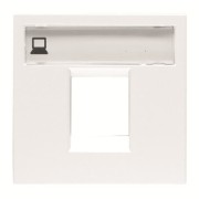 2CLA221810N1101 Накладка для 1-го суппорта/разъёма типа 2017... и/или 2018..., 2-модульная, серия Zenit, цвет альпийский белый