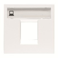 2CLA221810N1101 Накладка для 1-го суппорта/разъёма типа 2017... и/или 2018..., 2-модульная, серия Zenit, цвет альпийский белый