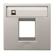 2CLA221810N1301 Накладка для 1-го суппорта/разъёма типа 2017... и/или 2018..., 2-модульная, серия Zenit, цвет серебристый