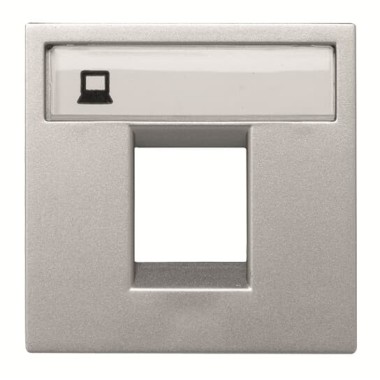 2CLA221810N1301 Накладка для 1-го суппорта/разъёма типа 2017... и/или 2018..., 2-модульная, серия Zenit, цвет серебристый