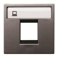 2CLA221810N1801 Накладка для 1-го суппорта/разъёма типа 2017... и/или 2018..., 2-модульная, серия Zenit, цвет антрацит