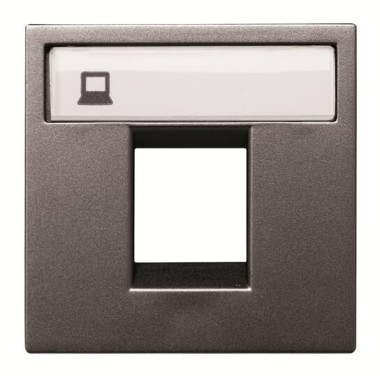 2CLA221810N1801 Накладка для 1-го суппорта/разъёма типа 2017... и/или 2018..., 2-модульная, серия Zenit, цвет антрацит