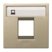 2CLA221810N1901 Накладка для 1-го суппорта/разъёма типа 2017... и/или 2018..., 2-модульная, серия Zenit, цвет шампань