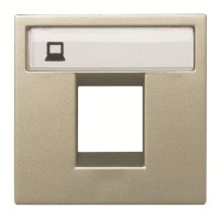 2CLA221810N1901 Накладка для 1-го суппорта/разъёма типа 2017... и/или 2018..., 2-модульная, серия Zenit, цвет шампань