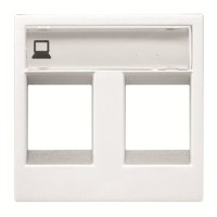 2CLA221820N1101 Накладка для 2-х суппортов/разъёмов типа 2017... и/или 2018..., 2-модульная, серия Zenit, цвет альпийский белый