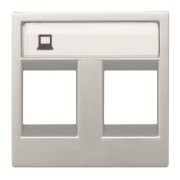 2CLA221820N1301 Накладка для 2-х суппортов/разъёмов типа 2017... и/или 2018..., 2-модульная, серия Zenit, цвет серебристый